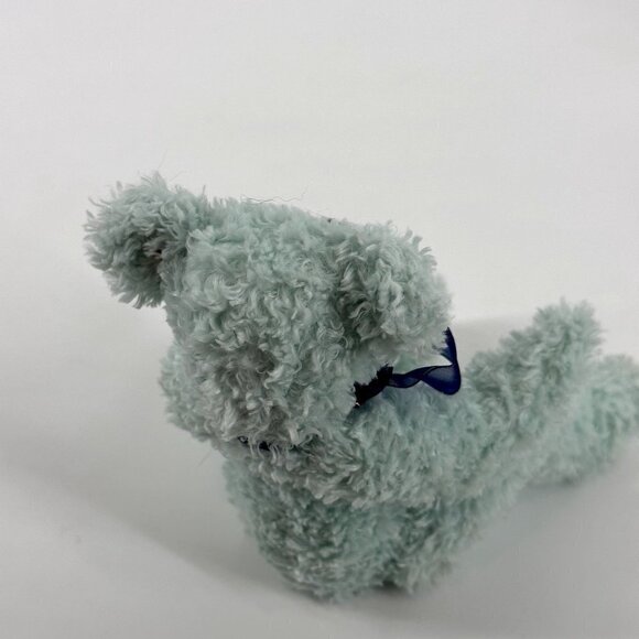 TY Inc Rare 1993 PVC Pellet Light Blue Bear with Curly Hair No Tag - Picture 3 of 7